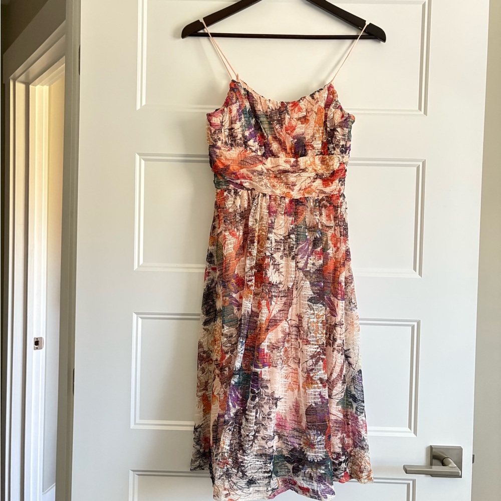 Anthropologie Maeve Mackenzie Floral Fit n Flare Dress Size 2 - Picture 1 of 14